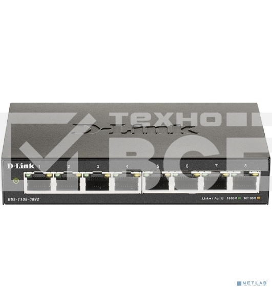 Коммутатор D-Link DGS-1100-08V2 8-ports, DGS-1100-08V2/A1A