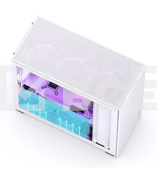 Корпус без блока питания Case JONSBO D41 STD, Midi-Tower, TG, no fan, 1xUSB-A 3.2 + 1xUSB-C 3.2, ATX, mATX White