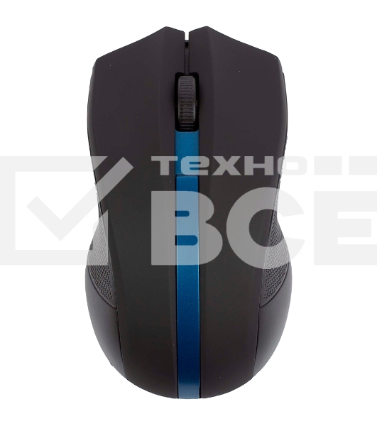 Мышь беспроводная HIPER HOMW-074 черный/синий, 1000 dpi, радиоканал, USB, кнопки - 3