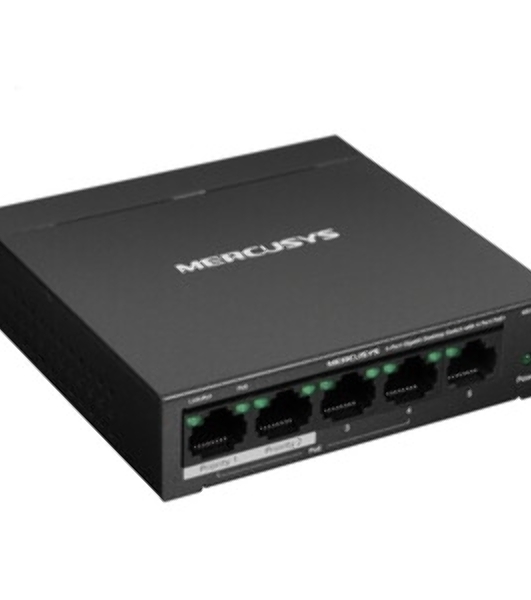 Коммутатор настольный Mercusys MS105GP с 5 гигабитными портами (4 порта PoE+)