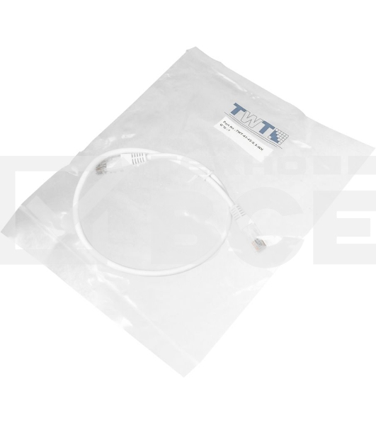 Кабель Патч-корд Lanmaster UTP TWT-45-45-0.5-WH вилка RJ-45-вилка RJ-45 кат.5е 0.5м белый ПВХ