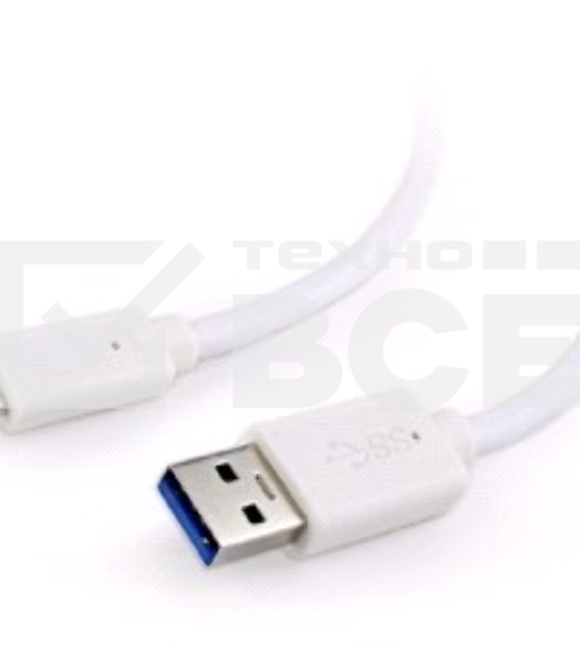 Кабель USB Cablexpert CCP-USB3-AMCM-1M-W, USB3.0 AM/USB Type-C, 1м, белый, пакет