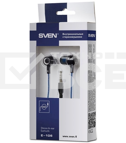 Наушники SVEN E-106 черный-синий