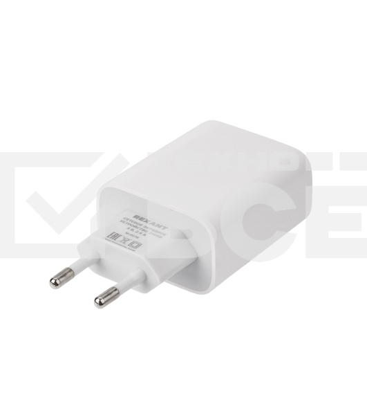 Сетевое зарядное устройство Rexant 2 x USB, 5V, 2.4 A, белое