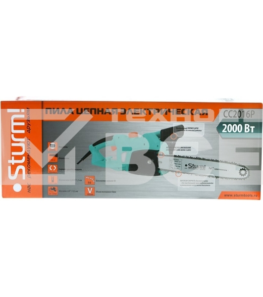 Электрическая цепная пила Sturm! CC2016P 2000Вт дл.шины:16