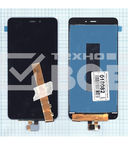 Дисплей для Xiaomi Redmi Note 4 черный