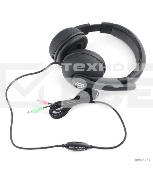 Гарнитура игровая Gembird MHS-G220   черный  soft touch  регулировка громкости  кабель 2м
