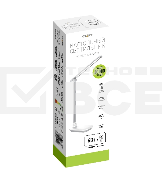 Светильник настольный СТАРТ 4670042081006 со светодиодами СТ111 белый