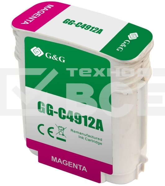 Картридж струйный G&G GG-C4912A пурпурный (72мл) для HP DJ 500/800C