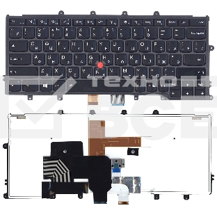 Клавиатура для ноутбука Lenovo X240i X250 X260 X270 черная с подсветкой