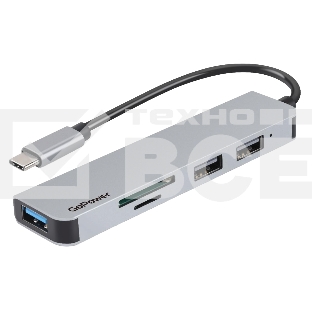 USB-Хаб GoPower GPH5-1 3USB/MicroSD/SD Type-C (m) USB3.0 (1/100)