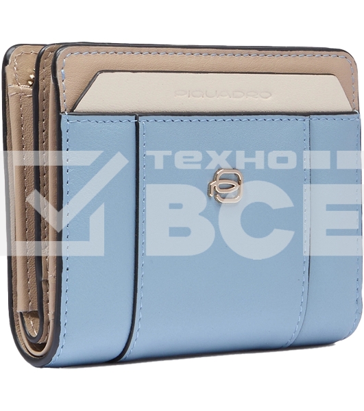 Кошелек женский Piquadro Circle PD6660W92R/AZBE2 голубой/бежевый натур.кожа