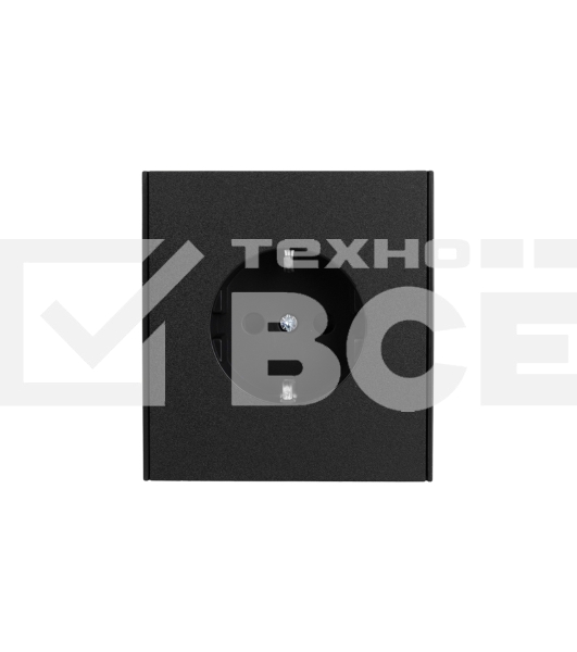 Розетка STRONG 1-ая с/з с/у, со шторками 16А антрацит Kranz