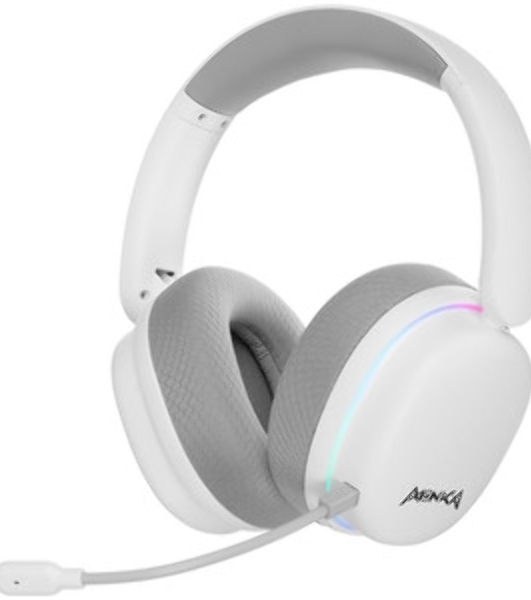 Гарнитура Marvo HG9070W Monka Echo RS белый, беспроводная + проводная, радиоканал, до 10 ч, подсветка, совместимость с PS5, Xbox