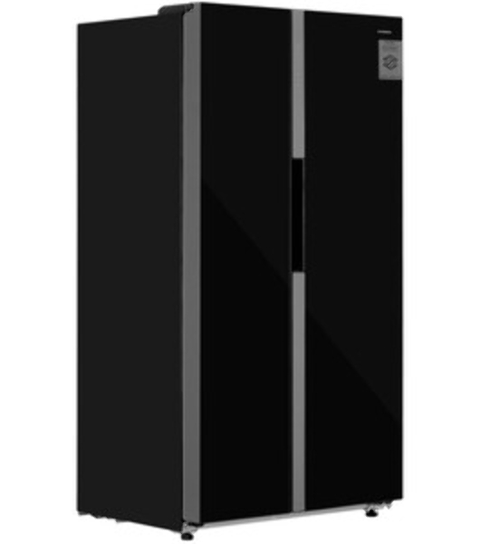 Холодильник Maunfeld MFF177NFB Slim Inverter черный двухкамерный 352/198л морозилка слева, No Frost, Side by Side