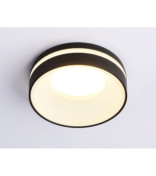 Светильник Ambrella light TN3306 BK/FR черный/белый матовый MR16 GU5.3 D80*43