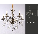 Светильник Ambrella light TR4949/5 SB/CL бронза/прозрачный E14/5 max 40W D620*585, фото5