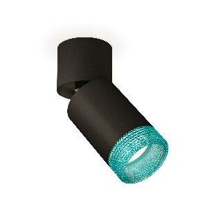 Светильник Ambrella Light XM6313063 SBK/BK/BL черный песок/черный/голубой MR16 GU5.3 (A2221, C6313, N6153)