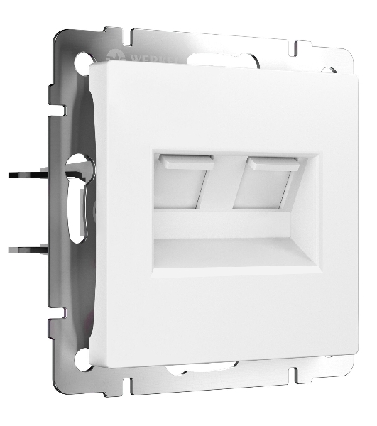 Розетка двойная Werkel Ethernet RJ-45 (белый матовый) W1181161