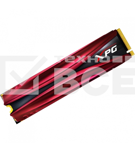 Накопитель SSD ADATA XPG GAMMIX S11 Pro, 256Gb, PCIe 3.0 x4, M.2 2280, NVMe, R/W 3500/1200, с радиатором