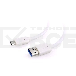 Кабель USB Cablexpert CCP-USB3-AMCM-6-W, USB3.0 AM/USB Type-C, 1.8м, белый, пакет