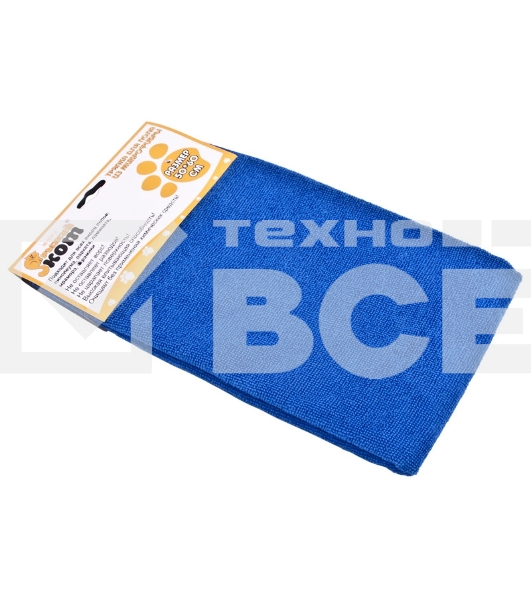 Тряпка для пола из микрофибры Рыжий кот M-02F-L, синий, размер: 50*60 см