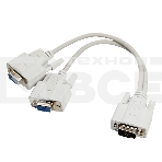 Переходник штекер VGA - 2 гнезда VGA, провод Rexant, фото 1