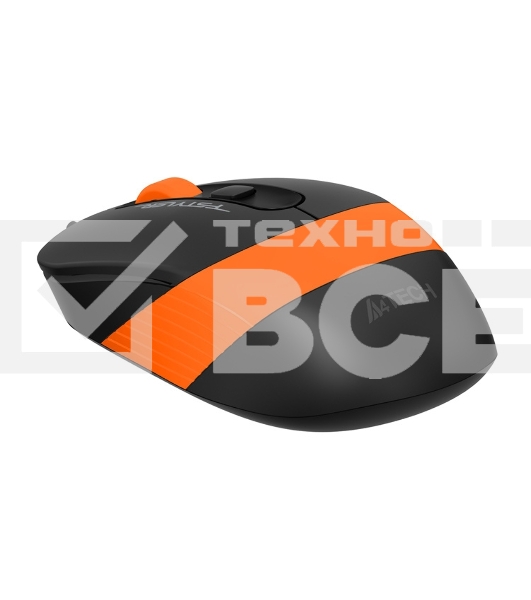 Мышь проводная A4Tech Fstyler FM10 черный/оранжевый, 1600 dpi, USB, кнопки - 4