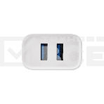 Сетевое зарядное устройство Rexant 2 x USB, 5V, 2.4 A, белое, фото 1