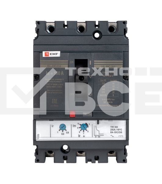 Автоматический выключатель PROxima ВА-99C (Compact NS) 250/160А 3P 45кА