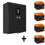 Комплект Источник бесперебойного питания EX296003RUS + батарея 40Aч EX282979RUS 4шт (инвертор, синус, для котла, настенный) ExeGate FineSine SX-3000.LCD.AVR.2SH.T <3000VA/2100W, чистая синусоида, цветной LCD-дисплей, AVR, 2*Schuko+клеммы, линейно-интерактивный, крепление настенное, черный> + батарея ExeGate HR 12-40 (12В, 40Ач) 4шт, фото13