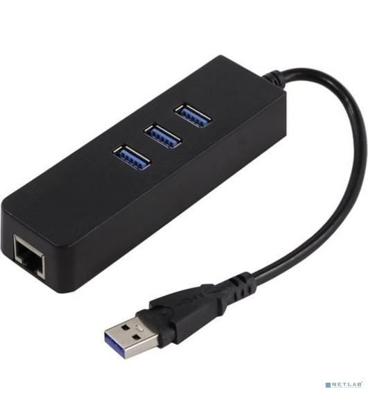 Адаптер KS-is KS-405 с USB хабом USB 3.0 RJ45 LAN Gigabit