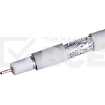 Кабель коаксиальный RG-6 CCS 1.02 (21проц.)/FPE/Al-Pet-Al Foil Unbonded/Al 64х0.12/PVC RW бел. (уп.100м) Net.On 109L, фото2