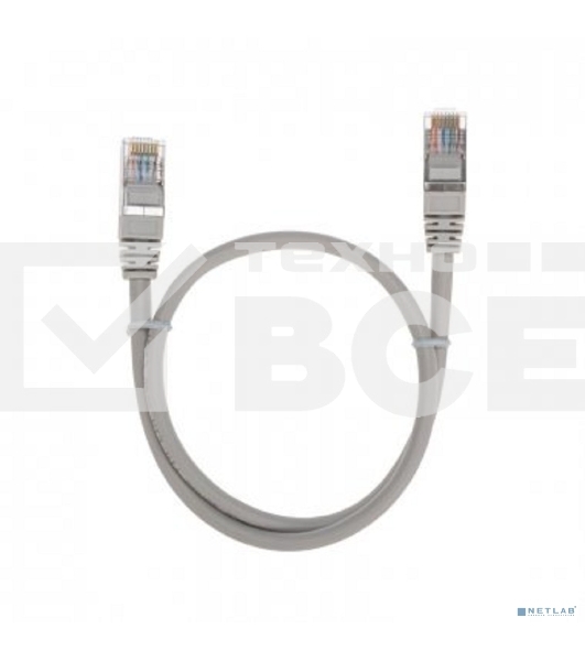 Патч-корд F/UTP, CAT 5e, RJ45-RJ45, 26AWG, ZH нг(А)-HF, серый, 0,5м  Rexant
