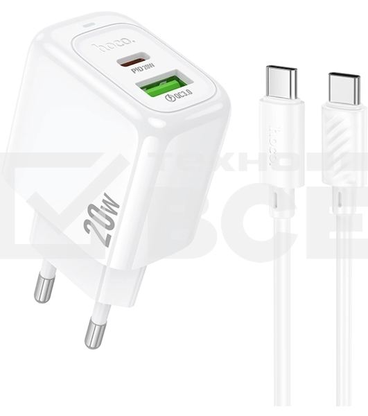 Сетевое зарядное устройство Hoco CS54A Surplu 20W 3A (PD+QC)
