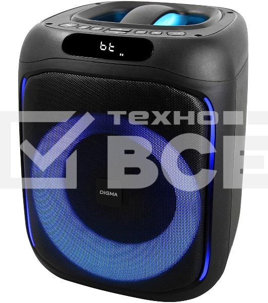 Минисистема Digma D-MC1700 черный 30Вт FM USB BT micro SD