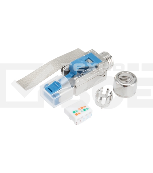 Разъем RJ-45(8P8C) Rexant полевой заделки под витую пару, FTP, CAT 6А (50 µ'/50 микродюймов) серия PRO