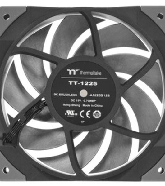 Вентилятор для корпуса Thermaltake TOUGHFAN 12 Turbo черный, 120 мм, 2500 об/мин, 28.1 дБ, 4 pin