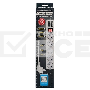 Сетевой фильтр Powercube SPG-B-10-WHITE 3м (5 розеток) белый (коробка)