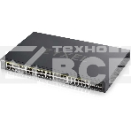Коммутатор ZYXEL GS1920-48HPv2 Hybrid Smart switch PoE+ Zyxel Nebula Flex, 44xGE PoE+, 4xCombo (SFP/RJ-45 PoE+), 2xSFP, budget PoE 375W, Standalone / cloud management, фото6