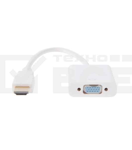 Переходник штекер HDMI - гнездо VGA, провод + шнур стерео 3,5 мм Rexant