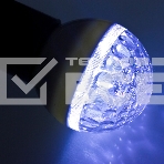 Лампа шар e27 9 LED Ø50мм синяя, фото 1