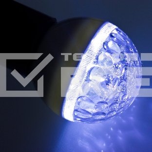 Лампа шар e27 9 LED Ø50мм синяя