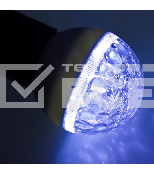 Лампа шар e27 9 LED Ø50мм синяя