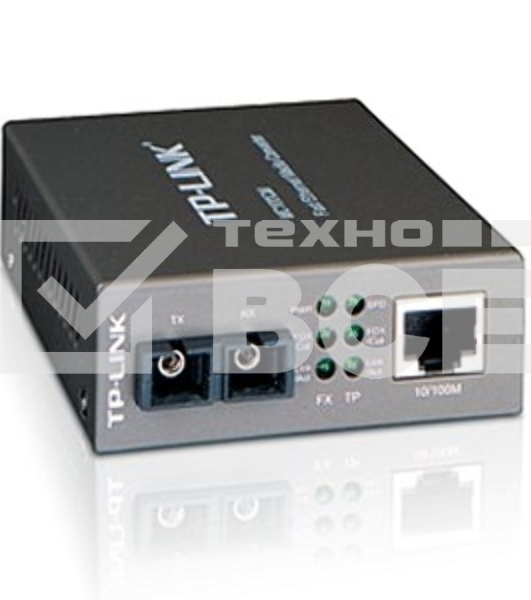 Медиаконвертер TP-Link SMB MC100CM 10/100Mbps RJ45 to 100Mbps multi-mode SC fiber Converter, Full-duplex,up to 2Km, switching power adapter, chassis mountable