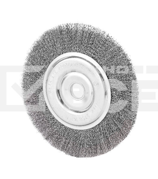 Щетка для УШМ Сибртех, 200 мм, посадка 22,2 мм, плоская, витая проволока