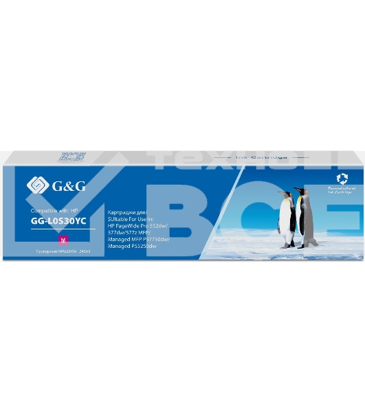 Картридж струйный G&G GG-L0S30YC 976YC пурпурный (245 мл) для HP PW Pro 577/552/ Enterprise 556/586