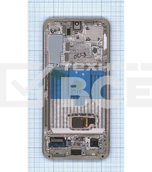 Дисплея для Samsung Galaxy S22 SM-S901B в сборе с тачскрином ServicePack, фиолетовый (GH82-27520F)