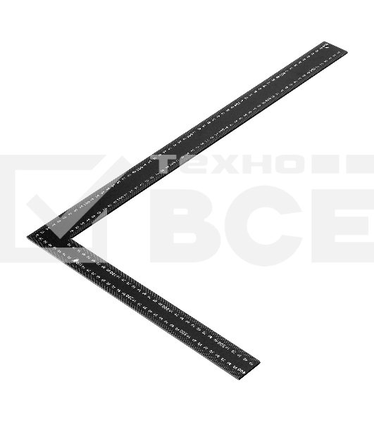 Угольник Denzel 400 х 600 мм, алюминиевый, лазерная гравировка