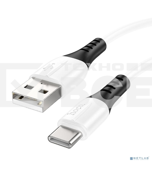 кабель USB Type-C/ HOCO HC-68582 X82/ 1m/ 3A/ Силикон/ White